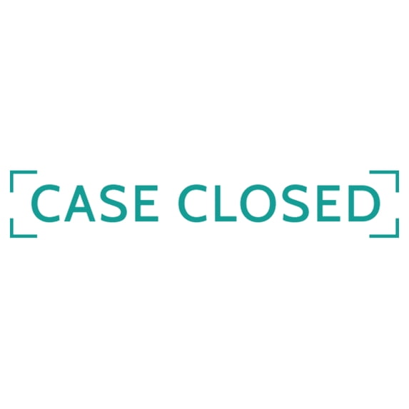Printtoo Case Closed Self Inking Rubber Stamp Pre-Inked Office Stamp- Home Office Business Stationery, Green- 42 x 9 mm