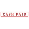 thumbnail image 1 of Printtoo Cash Paid Self Inking Rubber Stamp Pre-Inked Office Stamp- Home Office Business Stationery, Red- 42 x 9 mm, 1 of 7