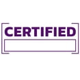 thumbnail image 1 of Printtoo Certified Self Inking Rubber Stamp Pre-Inked Office Stamp- Home Office Business Stationery, 47 x 20 mm Purple, 1 of 7
