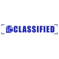 thumbnail image 1 of Printtoo Classified Self Inking Rubber Stamp Pre-Inked Office Stamp- Home Office Business Stationery, Blue- 42 x 9 mm, 1 of 7
