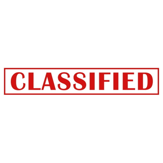 Printtoo Classified Self Inking Rubber Stamp Pre-Inked Office Stamp- Home Office Business Stationery, Red- 42 x 9 mm