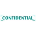 thumbnail image 1 of Printtoo Confidential Self Inking Rubber Stamp Pre-Inked Office Stamp- Home Office Business Stationery, Green- 42 x 9 mm, 1 of 7