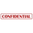 thumbnail image 1 of Printtoo Confidential Self Inking Rubber Stamp Pre-Inked Office Stamp- Home Office Business Stationery, Red- 42 x 9 mm, 1 of 7