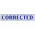 thumbnail image 1 of Printtoo Corrected Self Inking Rubber Stamp Pre-Inked Office Stamp- Home Office Business Stationery, Blue- 42 x 9 mm, 1 of 7