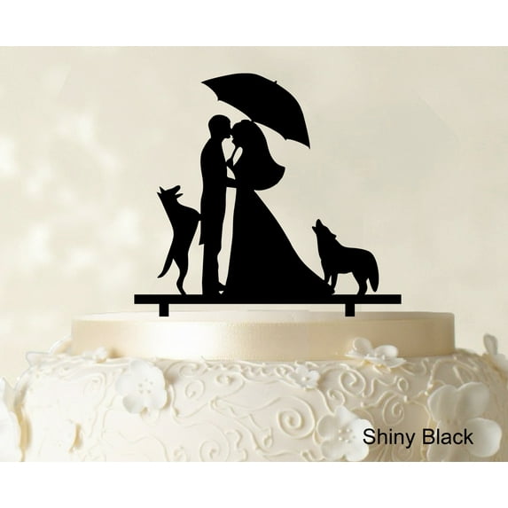 "Printtoo Couple Wedding Cake Topper Personalized Mirror Cake Topper Color Option Available 6.5""-7.5"" Inches Wide"