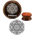 thumbnail image 1 of Printtoo Craft Textile Floral Mandala Pattern Round Wooden Rubber Stamp Card Making Stamps-3 Inch, 1 of 2