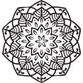 thumbnail image 1 of Printtoo Crafting Card Making Round Wooden Rubber Stamp Floral Mandala Pattern Stamps-2 Inch, 1 of 1