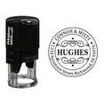 thumbnail image 1 of Printtoo Custom Address Return Self Inking Round Rubber Stamp Personalized Stamper Gift Idea-Black, 1 of 4