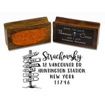 Printtoo Custom Family Holiday Address Stamp Christmas Gift Designer Wood Mounted Rubber Stamp