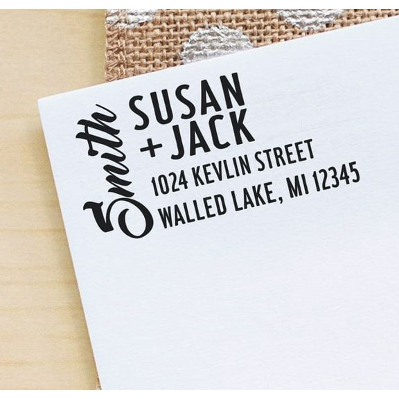 Printtoo Custom Family Return Address Stamp Personalized Self Inking Rubber Stamp Gift