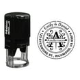 thumbnail image 1 of Printtoo Custom Return Address Round Self Inking Rubber Stamp Personalized Monogram Stamper-Black, 1 of 4