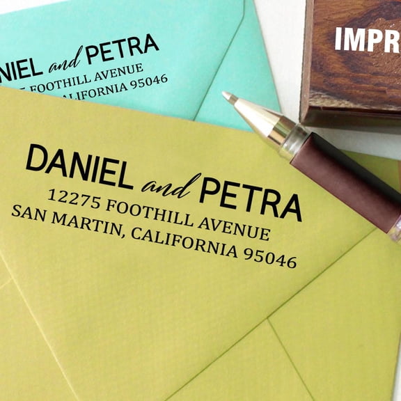 Printtoo Custom Return Address Wood Mounted Rubber Stamp Personalized Invitation Gift