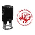 thumbnail image 1 of Printtoo Custom Round Bulldog Illustration Return Address Rubber Stamp Personalized Self Inking Gift Idea-Red, 1 of 4