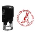 thumbnail image 1 of Printtoo Custom Round German Shepherd Dog Address Rubber Stamp Personalized Self Inking Gift Idea-Red, 1 of 4