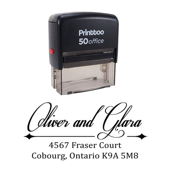 Printtoo Custom Rubber Stamp Personalized Calligraphy Return Address Self Inking Stamper
