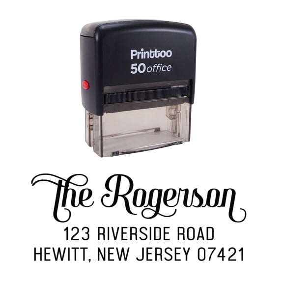 Printtoo Custom Self Inking Address Rubber Stamp Personalized Wedding Invite Stationary Gift