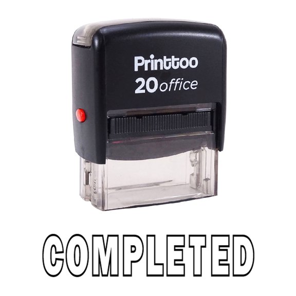 Printtoo Custom Stamp Office Stationary COMPLETED Self Inking Rubber Stamp-Black
