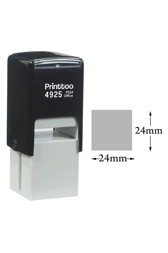 Custom Text/Logo Rubber Stamp Personalized Self Inking Stamper 24 mm-Blue