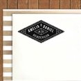 thumbnail image 1 of Printtoo Custom Text Self Inking Personalized Logo Design Rhombus Shape Envelope Rubber Stamp-Black, 1 of 3