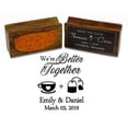 thumbnail image 1 of Printtoo Custom We Are Better Together Teacup And Tea Bag Wedding Favor Wood Mounted Rubber Stamp, 1 of 1