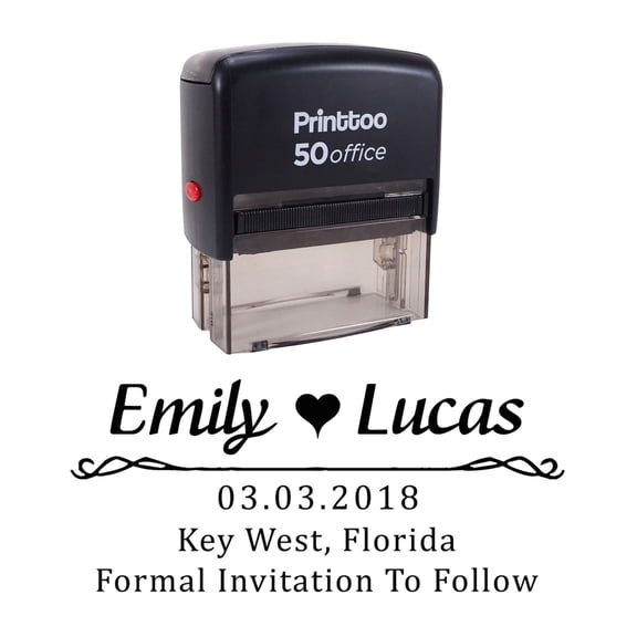 Printtoo Custom Wedding Invitation Personalized Love Return Address Rubber Stamp Gift Idea