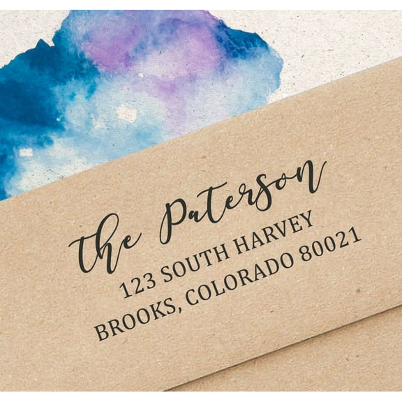 Printtoo Customized Calligraphy Rubber Stamp Personalized Self Inking Return Address Stamp