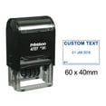 thumbnail image 1 of Printtoo Dater Stamp Self Inking With A Line Of Custom Text Date Rubber Stamp Office Stationery-Blue, 1 of 1