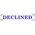thumbnail image 1 of Printtoo Declined Self Inking Rubber Stamp Pre-Inked Office Stamp- Home Office Business Stationery, Blue- 42 x 9 mm, 1 of 7