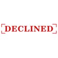 thumbnail image 1 of Printtoo Declined Self Inking Rubber Stamp Pre-Inked Office Stamp- Home Office Business Stationery, Red- 42 x 9 mm, 1 of 7