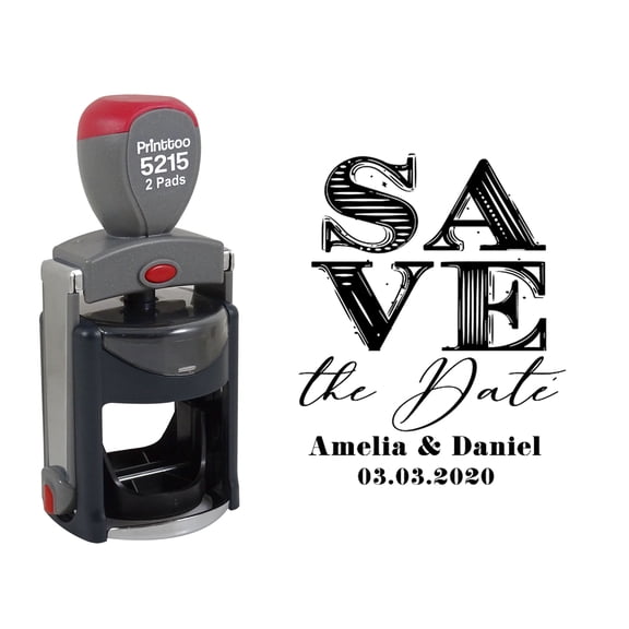Printtoo Dial-A-Word Date Stamp 12 Phrase Dater Rubber Stamp Office Phrases Stamper