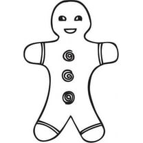 Printtoo Diary Card Gingerbread Man Pattern Square Wooden Rubber Stamp Block-2 x 2 Inches