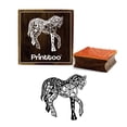 thumbnail image 1 of Printtoo Diary Card Horse Design Square Block Scarp-Booking Wooden Rubber Stamp-5 x 5 Inches, 1 of 2