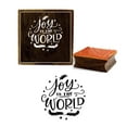 thumbnail image 1 of Printtoo Diary Card Joy To The World Word Design Brown Wooden Rubber Stamp Block-3 x 3 Inches, 1 of 1