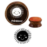 Printtoo Diary Card Sun Shine Design Round Wooden Rubber Stamp Scrap- booking-2 Inch