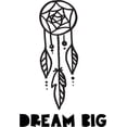 thumbnail image 1 of Printtoo Dream Big Text With Dream Catcher Design Square Wooden Rubber Stamp-2 x 2 Inches, 1 of 1