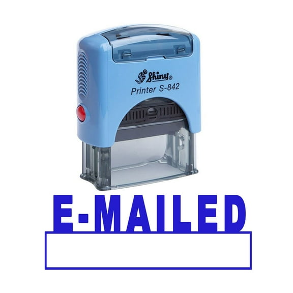 Printtoo E-MAILED Self Inking Rubber Stamp Custom Shiny Office Stationery Stamp
