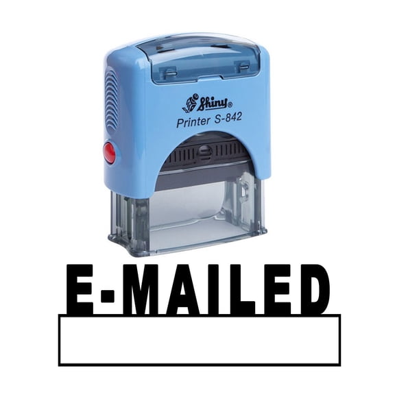 Printtoo E-MAILED Self Inking Rubber Stamp Custom Shiny Office Stationery Stamp