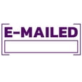 thumbnail image 1 of Printtoo E-Mailed Self Inking Rubber Stamp Pre-Inked Office Stamp- Home Office Business Stationery, 47 x 20 mm Purple, 1 of 7