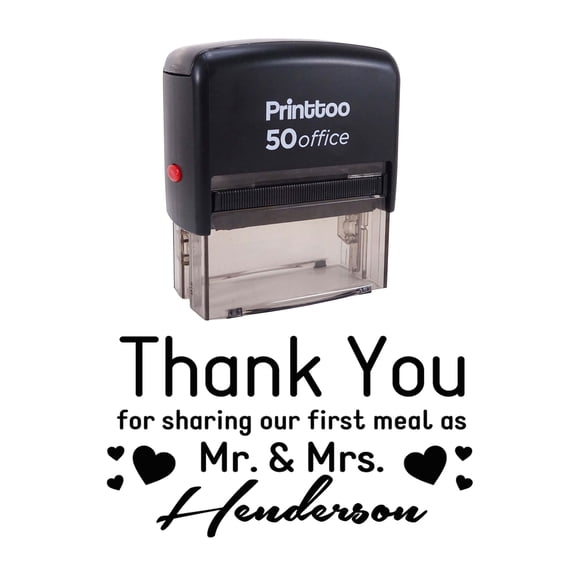 Printtoo Emailed By Text Date With Signature Space Self Inking Dater Rubber Stamp-Blue