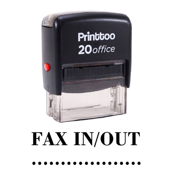 Printtoo FAX IN FAX OUT Self Inking Rubber Stamp Office Stationary Custom Stamp-Black