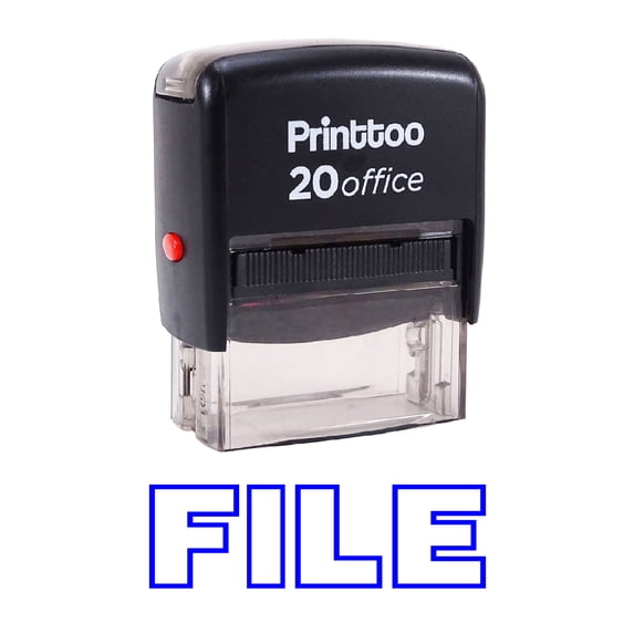Printtoo FILE Self Inking Rubber Stamp Office Stationary Custom Stamp-Blue