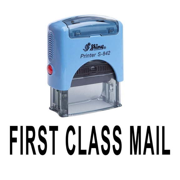 Printtoo FIRST CLASS MAIL Self Inking Rubber Stamp Office Stationery Custom Shiny Stamp