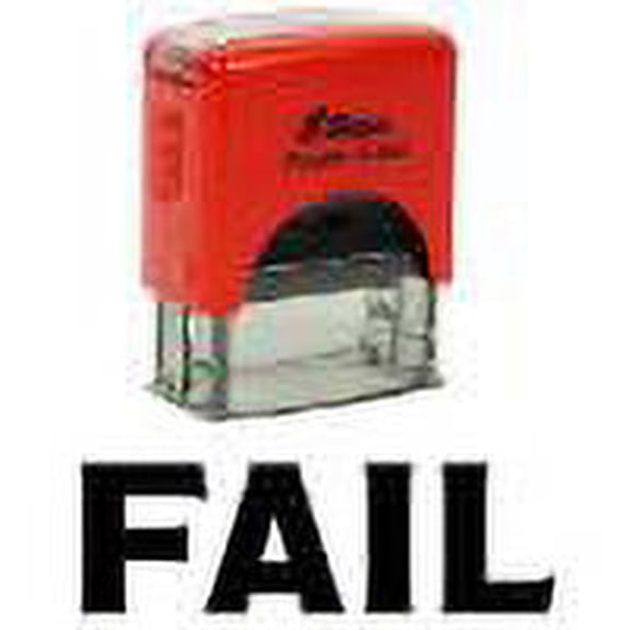 Printtoo Fail Self Inking Rubber Stamp Pre,Inked Office Stamp, Home Office Business Stationery, 38 x 14 mm, Black