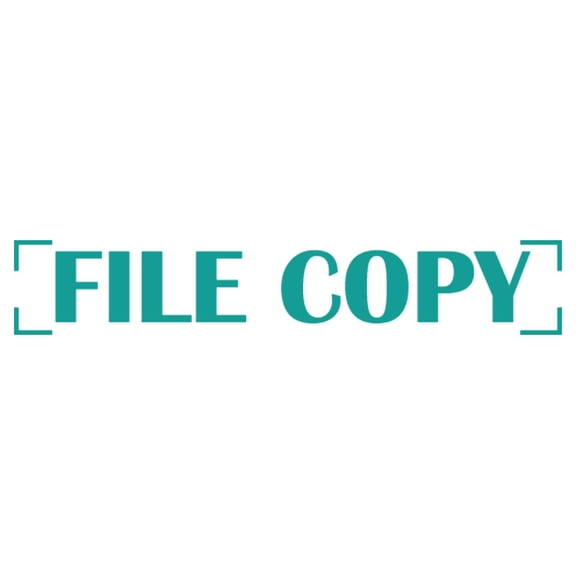 Printtoo File Copy Self Inking Rubber Stamp Pre-Inked Office Stamp- Home Office Business Stationery, Green- 42 x 9 mm