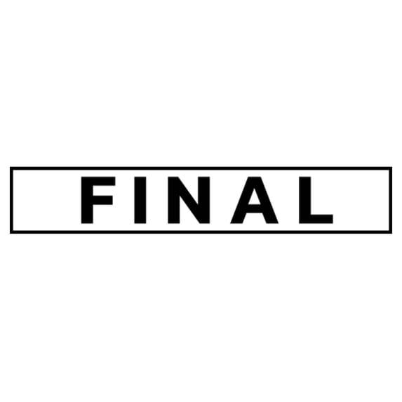 Printtoo Final Self Inking Rubber Stamp Pre-Inked Office Stamp- Home Office Business Stationery, Black- 42 x 9 mm