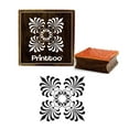 thumbnail image 1 of Printtoo Floral Damask Pattern Square Wooden Rubber Stamp Scrap-booking Block-3 x 3 Inches, 1 of 2