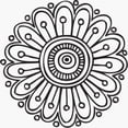 thumbnail image 1 of Printtoo Floral Mandala Wooden Rubber Stamp Scrap-booking Craft Textile Round Stamps-2 Inch, 1 of 1