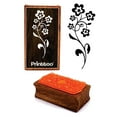 thumbnail image 1 of Printtoo Floral Vines Design Rectangular Wooden Rubber Stamp Block Scrap-Booking, 1 of 2
