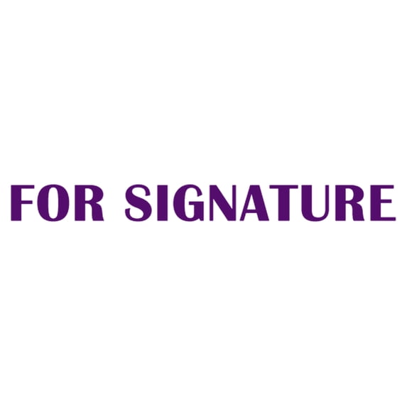 Printtoo For Signature Self Inking Rubber Stamp Pre-Inked Office Stamp- Home Office Business Stationery, Purple- 42 x 9 mm