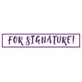 thumbnail image 1 of Printtoo For Signature Self Inking Rubber Stamp Pre-Inked Office Stamp- Home Office Business Stationery, Purple- 42 x 9 mm, 1 of 7